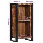 vidaXL Nočná skrinka 40x30x80 cm Rekultivované masívne drevo – Obrázok 10