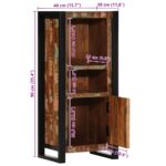 vidaXL Kúpeľňová skrinka 40x30x90 cm Rekultivované masívne drevo – Obrázok 12