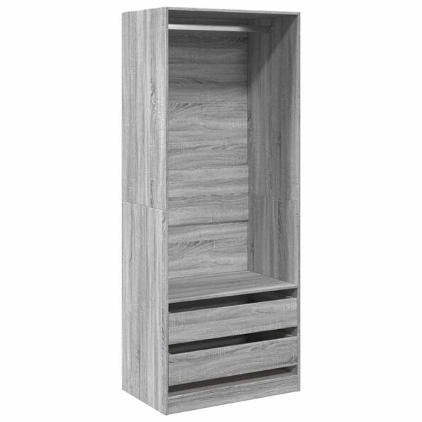 vidaXL Šatník sivý sonoma 80x50x200 cm kompozitné drevo – Obrázok 2