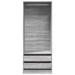 vidaXL Šatník sivý sonoma 80x50x200 cm kompozitné drevo – Obrázok 4