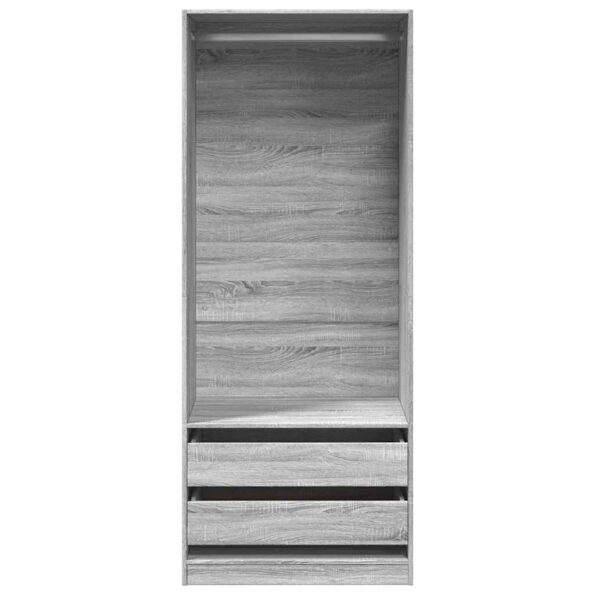 vidaXL Šatník sivý sonoma 80x50x200 cm kompozitné drevo – Obrázok 4