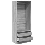 vidaXL Šatník sivý sonoma 80x50x200 cm kompozitné drevo – Obrázok 5