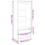 vidaXL Šatník sivý sonoma 80x50x200 cm kompozitné drevo – Obrázok 10