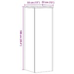 vidaXL Stojany na kvety 2ks, staré drevo 33x33x100cm, kompozitné drevo – Obrázok 10