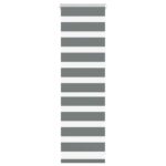 vidaXL Zebra roleta tmavošedá 40x100 cm Šírka látky 35,9 cm Polyester