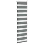 vidaXL Zebra roleta tmavošedá 40x100 cm Šírka látky 35,9 cm Polyester – Obrázok 3