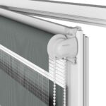 vidaXL Zebra roleta tmavošedá 100x100 cm šírka látky 95,9 cm polyester – Obrázok 11