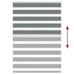 vidaXL Zebra roleta tmavošedá 100x100 cm šírka látky 95,9 cm polyester – Obrázok 5