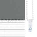 vidaXL Zebra roleta tmavošedá 100x100 cm šírka látky 95,9 cm polyester – Obrázok 9