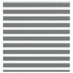 vidaXL Zebra roleta tmavošedá 140x100 cm šírka látky 135,9cm polyester