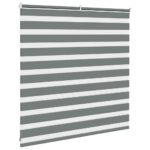 vidaXL Zebra roleta tmavošedá 140x100 cm šírka látky 135,9cm polyester – Obrázok 4