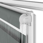 vidaXL Zebra roleta tmavošedá 95x150 cm šírka látky 90,9 cm polyester – Obrázok 11