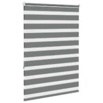 vidaXL Zebra roleta tmavošedá 95x150 cm šírka látky 90,9 cm polyester – Obrázok 4
