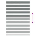 vidaXL Zebra roleta tmavošedá 95x150 cm šírka látky 90,9 cm polyester – Obrázok 5