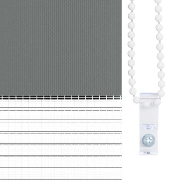 vidaXL Zebra roleta tmavošedá 95x150 cm šírka látky 90,9 cm polyester – Obrázok 9