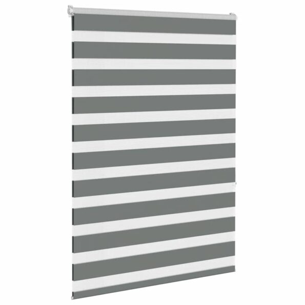 vidaXL Zebra roleta tmavošedá 105x150 cm šírka látky 100,9cm polyester – Obrázok 3