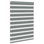 vidaXL Zebra roleta tmavošedá 105x150 cm šírka látky 100,9cm polyester – Obrázok 4