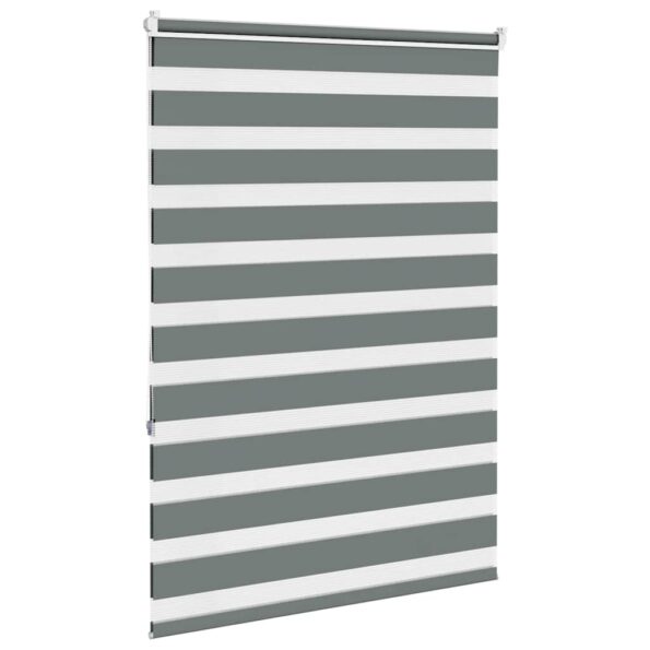 vidaXL Zebra roleta tmavošedá 105x150 cm šírka látky 100,9cm polyester – Obrázok 4
