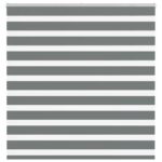 vidaXL Zebra roleta tmavošedá 140x150 cm šírka látky 135,9cm polyester