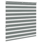 vidaXL Zebra roleta tmavošedá 140x150 cm šírka látky 135,9cm polyester – Obrázok 4