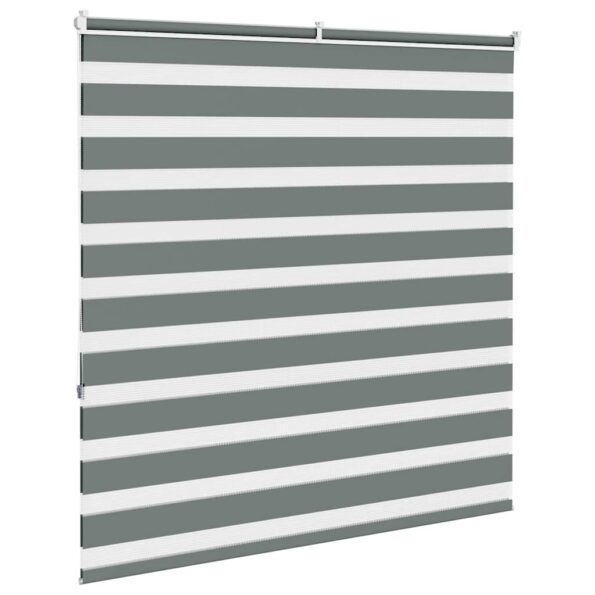 vidaXL Zebra roleta tmavošedá 140x150 cm šírka látky 135,9cm polyester – Obrázok 4