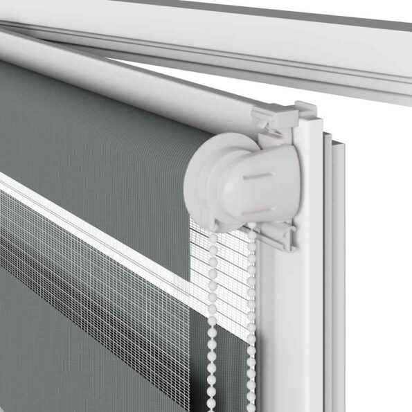 vidaXL Zebra roleta tmavošedá 45x200 cm šírka látky 40,9 cm polyester – Obrázok 11