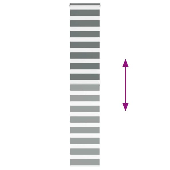 vidaXL Zebra roleta tmavošedá 45x200 cm šírka látky 40,9 cm polyester – Obrázok 5