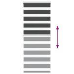 vidaXL Zebra roleta čierna 60x100 cm šírka látky 55,9 cm polyester – Obrázok 5