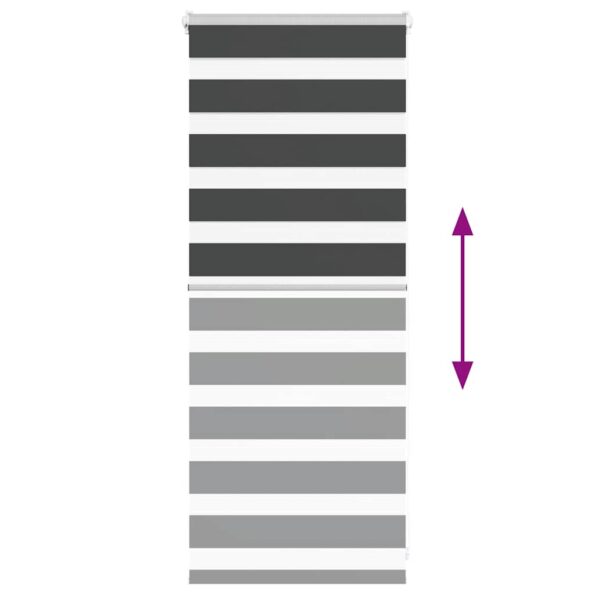 vidaXL Zebra roleta čierna 60x100 cm šírka látky 55,9 cm polyester – Obrázok 5