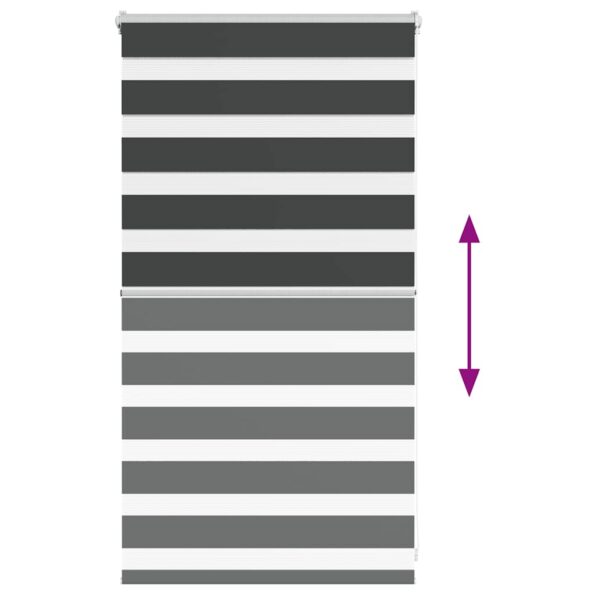 vidaXL Zebra roleta čierna 70x100 cm šírka látky 65,9 cm polyester – Obrázok 5