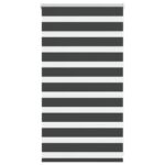 vidaXL Zebra roleta čierna 80x100 cm šírka látky 75,9 cm polyester