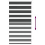 vidaXL Zebra roleta čierna 80x100 cm šírka látky 75,9 cm polyester – Obrázok 5