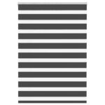 vidaXL Zebra roleta čierna 100x100 cm šírka látky 95,9 cm polyester