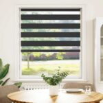 vidaXL Zebra roleta čierna 100x100 cm šírka látky 95,9 cm polyester – Obrázok 2