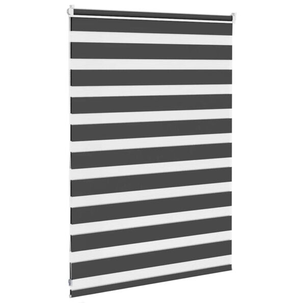 vidaXL Zebra roleta čierna 110x100 cm šírka látky 105,9cm polyester – Obrázok 4