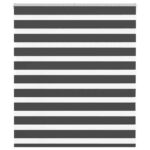 vidaXL Zebra roleta čierna 125x100 cm šírka látky 120,9cm polyester
