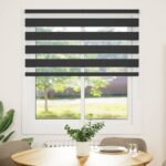 vidaXL Zebra roleta čierna 125x100 cm šírka látky 120,9cm polyester – Obrázok 2