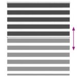 vidaXL Zebra roleta čierna 125x100 cm šírka látky 120,9cm polyester – Obrázok 5