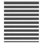 vidaXL Zebra roleta čierna 135x100 cm šírka látky 130,9cm polyester