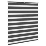 vidaXL Zebra roleta čierna 135x100 cm šírka látky 130,9cm polyester – Obrázok 4