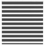 vidaXL Zebra roleta čierna 140x100 cm šírka látky 135,9cm polyester