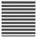 vidaXL Zebra roleta čierna 145x100 cm šírka látky 140,9cm polyester