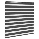 vidaXL Zebra roleta čierna 145x100 cm šírka látky 140,9cm polyester – Obrázok 4