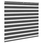 vidaXL Zebra roleta čierna 165x100 cm šírka látky 160,9cm polyester – Obrázok 4