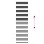 vidaXL Zebra roleta čierna 45x150 cm šírka látky 40,9 cm polyester – Obrázok 5