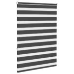vidaXL Zebra roleta čierna 105x150 cm šírka látky 100,9cm polyester – Obrázok 4