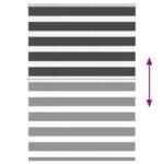 vidaXL Zebra roleta čierna 105x150 cm šírka látky 100,9cm polyester – Obrázok 5