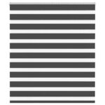 vidaXL Zebra roleta čierna 125x150 cm šírka látky 120,9cm polyester