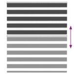 vidaXL Zebra roleta čierna 125x150 cm šírka látky 120,9cm polyester – Obrázok 5