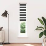 vidaXL Zebra roleta čierna 40x200 cm šírka látky 35,9 cm polyester – Obrázok 2